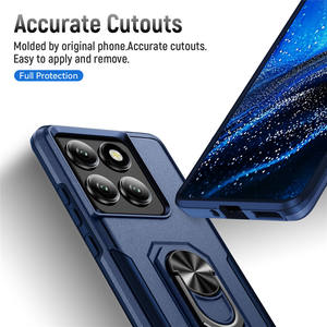 Soporte Metálico para Coche con Anillo, Funda Antigolpes para Teléfono con Marco de TPU y Cubierta Trasera Rígida de PC para Moto Edge 2025, Acepta Logotipo OEM ODM - Product Image 5