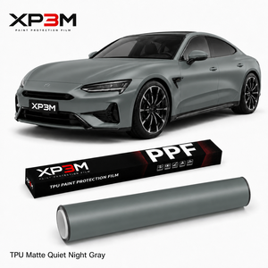 ฟิล์มหุ้มรถยนต์ XP3M สีเทาแมทท์ซาติน TPU แบบด้าน หนา 7.5 มิล ซ่อมแซมตัวเองได้ ป้องกันรอยขีดข่วน ป้องกันการเหลือง ติดตั้งแบบเปียก - Product Image 1