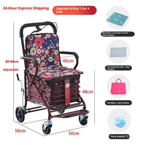 Scooter de Movilidad para Personas Mayores, Clase II, Ligero, Plegable, de Cuatro Ruedas, Se Puede Empujar, Utilizado para Compras, Caminar - Product Image 6