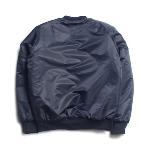 <span class=keywords><strong>Bomber</strong></span> <span class=keywords><strong>Bomber</strong></span> con fodera in Nylon personalizzato per fabbrica cinese giacca nera uomo - Product Image 3