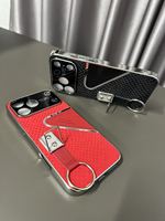 Étui de téléphone en cuir premium pour homme d'affaires avec fonction anti-chute et protection d'appareil photo pour iPhone 17/16 Pro Max