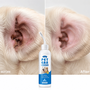 Pet <strong>Ear</strong> Cleaner <strong>Drops</strong> Gentle Formula Removes Wax Dirt Odor <strong>Infection</strong> Prevention Safe for Dogs Cats Daily Use - Product Image 3