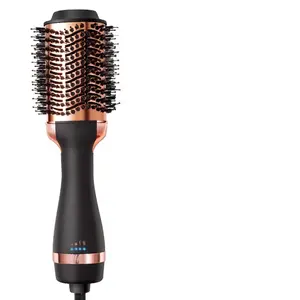 Chất Lượng Tốt Nhất Đa Chức Năng Salon Tóc Ép Tóc Một Bước Làm Cho Tóc Mịn Hoặc Curl Sóng Cho Chăm Sóc Tóc Hàng Ngày Và Tạo Kiểu Màu Đen