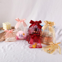 9x12cm (3,6 "x 4,7") Premium Sheer Organza Taschen Rosa Hochzeits bevorzugung Taschen Baby party Schmuck Geschenkt üten für Party Weihnachts fest