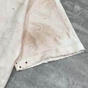 Camisetas de Algodón de Alta Calidad para Hombre, Tallas Grandes, Estilo Urbano Desgastado, Camisetas Extra Grandes, Camisetas Cuadradas con Lavado Ácido - Product Image 4