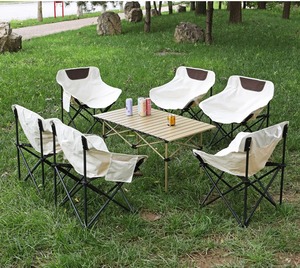 Chaise de camping et de randonnée pliable en fer, portable, moderne, type chaise lune, pour jardin, pique-niques, pêche, plage, extérieur - Product Image 4