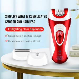 Rasoir électrique pour femme, épilateur 3 en 1, rasoirs pour l'épilation féminine, kit de rasage électrique rechargeable pour femme, tondeuse pour l'épilation - Product Image 2