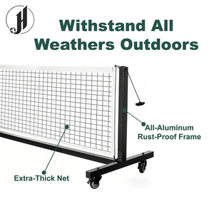 Ensemble <span class=keywords><strong>de</strong></span> filet <span class=keywords><strong>de</strong></span> pickleball portable en fibre <span class=keywords><strong>de</strong></span> verre robuste <span class=keywords><strong>de</strong></span> 22 pieds, taille réglementaire, filet <span class=keywords><strong>de</strong></span> terrain en PE durable pour l'entraînement - Product Image 2