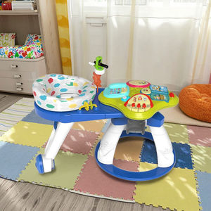 3-in-1幼児教育用ウォーカー電気音楽研究用スタンディングテーブル赤ちゃん回転ゲーム取り外し可能シートホイールプラスチックフレーム - Product Image 4