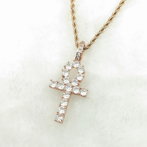 <span class=keywords><strong>Collana</strong></span> con Ciondolo a Croce Anha Placcato Oro CN019 Stile Hip Hop con Catena a Corda e Micro Pavé di <span class=keywords><strong>Pietre</strong></span> CZ per <span class=keywords><strong>Uomo</strong></span> e Donna - Product Image 5