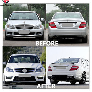 Nouveau 2008-2014 pour <span class=keywords><strong>Mercedes</strong></span> Benz classe C W204 <span class=keywords><strong>AMG</strong></span> <span class=keywords><strong>C63</strong></span> voiture pare-chocs avant pare-chocs arrière capot lampe jupe latérale avec pinces incluses - Product Image 5