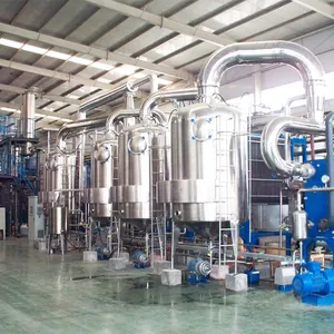 Evaporador a vácuo de efeito duplo de qualidade alimentar, concentrador de geleia, leite, mel, água, álcool, evaporação de óleo, fabricação na China
