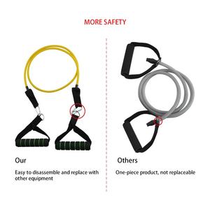 Set di bande per esercizi da 5 pezzi per palestra da casa portatile, perfetto per creare muscoli per le braccia e le fasce di resistenza delle gambe posteriori - Product Image 6