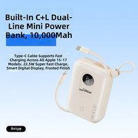 Power Bank Pengisian Cepat PD 22.5W 10000mAh Baterai Lithium Polymer Layar Digital Pengisi Daya Portabel Baterai Eksternal Ringkas