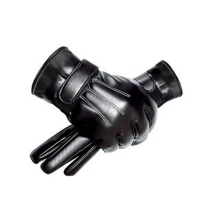 Gants de moto imperméables pour hommes, chauds et résistants au froid, antidérapants, écran tactile, coupe-vent, doublés de velours épais - Product Image 3