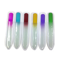Lime à ongles en verre colorée logo costume au prix de gros lime à ongles en verre cristal
