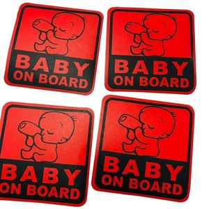 Adesivos de Segurança para Bebês, Alta Visibilidade, Amarelo Neon, Adesivos para Janelas de Carro, Sinais de Advertência à Prova d'Água em PVC, Autoadesivos, 2 Anos - Product Image 5