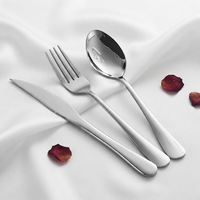 Ensemble de couverts ST Modern 410 en acier inoxydable de qualité alimentaire, poli miroir, argenté, couteaux, fourchettes, cuillères, pour mariages, fêtes, cadeaux