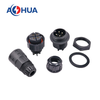 AOHUA IP67 Field Assembly M20 4Pin Male Panel Mount Plug Connecteur à souder pour boîte de jonction Led/boîte de jonction Prise étanche