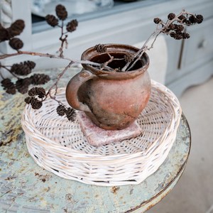 Plateau en osier tressé à la main en forme de cœur, décoration rustique pour la maison, panier de rangement pour l'organisation ménagère et la conception de cadeaux - Product Image 5