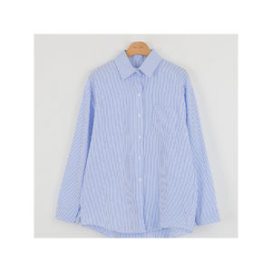 Camisa a rayas de tela de temporada de fabricante coreano Popular en venta Camisa a rayas diaria de llamadas de punto anticontracción - Product Image 5