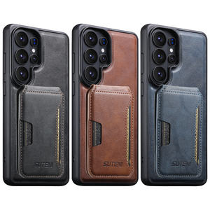 Funda de Lujo de Cuero PU con Soporte y Carga Magnética Inalámbrica para Samsung <span class=keywords><strong>Galaxy</strong></span> S26 Ultra S25 S24, Diseño Grano de Piel de Becerro - Product Image 6