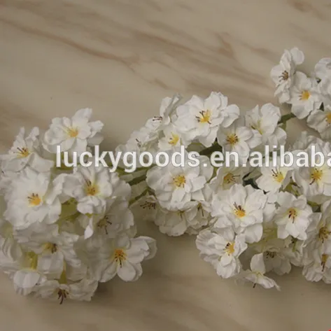 Weiße und hellrosa Hochzeit bevorzugen Kirschblüte künstliche Blume Großhandel