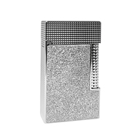 Briquet à silex spécial CHIEF vintage américain compact en cuivre pur et laiton, rechargeable au gaz butane, pour cigarettes