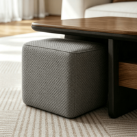 Table basse en bois moderne minimaliste italienne, meubles de salon, combinaison haute-basse avec tiroir, écologique, durable, portable