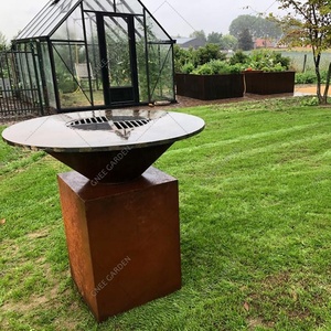 Corret de Camping en plein air, 5 pièces, en acier, bois, combustion du bois, Table de barbecue, foyer - Product Image 3