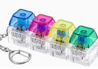 Porte-clés clavier mécanique LED en gros, avec logo personnalisé, interrupteur, fidget clicker, cadeau promotionnel