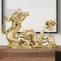 Sculpture de dragon Feng Shui en résine, décoration de bureau, cadeaux d'affaires commerciaux, vente en gros d'usine chinoise