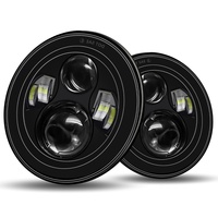 Phares de moto LED laser ronds de 7 pouces, phares LED automobiles pour accessoires de voiture, accessoires intérieurs