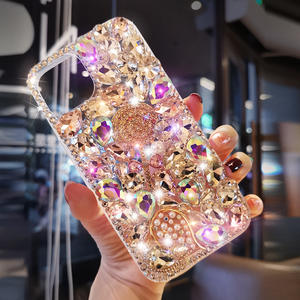 Étui de téléphone de luxe avec paillettes brillantes et strass, avec sangle pour iPhone 15 14 12 11 Pro Max Samsung S24 S23 A13 A54 - Product Image 6