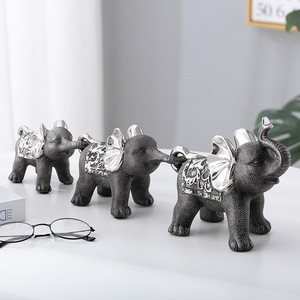 Factory Direct Simple Home <strong>Gifts</strong> Wholesale Ceramic Crafts <strong>Elephant</strong> Three-piece <strong>Set</strong>