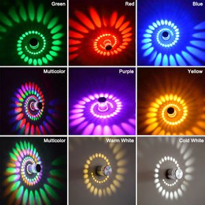 Lampe murale et de plafond LED spirale RGB en promotion, <span class=keywords><strong>luminaire</strong></span> d'<span class=keywords><strong>intérieur</strong></span> avec télécommande <span class=keywords><strong>sans</strong></span> <span class=keywords><strong>fil</strong></span>, corps en aluminium - Product Image 3
