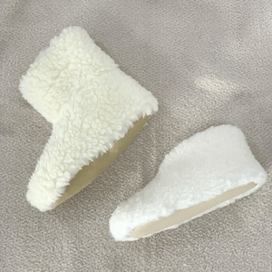 Custom Women Winter Warm House Ankle Convenient Bedroom Floor Indoor Natural Lamb Real <strong>Wool</strong> <strong>Slippers</strong> <strong>Boots</strong> - Product Image 2