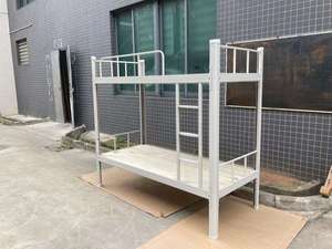 2024 meubles de chambre à coucher d'usine Guangdong lit superposé en acier pour lit mezzanine d'auberge lit double en fer pour adulte pour étudiant tempat tidur - Product Image 6