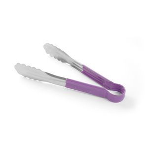 Pinces conformes HACCP 250 mm violettes (L) pour cuisine commerciale, marque HENDI - Product Image 1