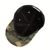 Topi Baseball 6 Panel Bordir Tulang Ikan 100% Katun Jahitan Kontras Unisex untuk Memancing Santai di Luar Ruangan, Topi Pelindung Matahari untuk Pria/Wanita