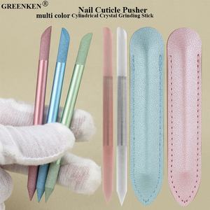 Cilíndrico Cristal Moagem Polimento Prego Ferramenta Empurrador de cutícula Vara Vidro Prego Arquivo Unhas <span class=keywords><strong>Buffer</strong></span> Manicure Pedicure Care Tool - Product Image 1