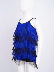 Trajes de Danza con Flecos para Niñas, sin Mangas, con Diseño de Chevron, para Teatro Musical, Jazz, Actuaciones en Escenario, Personalizados - Product Image 5