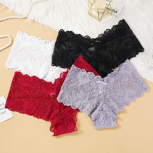 Culottes sexy en dentelle pour femmes, fabriquées en usine, avec taille basse et franges ajourées, confortables - Product Image 2