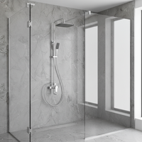 Ensemble de douche mural de luxe Momali avec eau chaude et froide, système de douche en laiton massif pour salle de bain d'hôtel