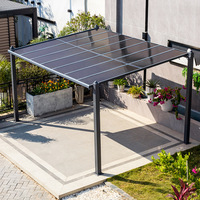 Auvent extérieur en alliage d'aluminium isolé et étanche pour les loisirs Protection solaire pour petit abri de stationnement de cour pour la nature