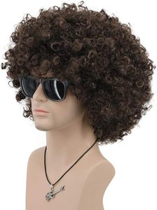 <span class=keywords><strong>Parrucca</strong></span> <span class=keywords><strong>Afro</strong></span> Colorata a Onde Corte per Uomo e <span class=keywords><strong>Donna</strong></span>, Resistente al Calore, per Halloween e Cosplay, Personalizzabile all'Ingrosso - Product Image 2