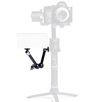Support de caméra articulé en métal avec bras magique de 11 pouces, tête sphérique, pour moniteur, lumière LED, micro, charge de 2 kg, rotation à 360 degrés