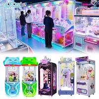 Machine à jeux électrique, jouet en peluche, grue rose, jeux à griffes