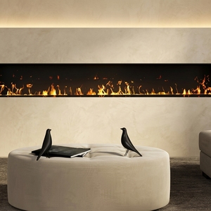<span class=keywords><strong>Chimenea</strong></span> Eléctrica Moderna Personalizada de 600 mm con Control Remoto, Material de Acero, Estilo <span class=keywords><strong>Cassette</strong></span> Negro - Product Image 1