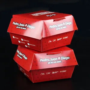 Конкурентоспособная Цена Белая Бумага коричневая крафт картонная коробка бургер пицца картофель фри коробки с логотипом
